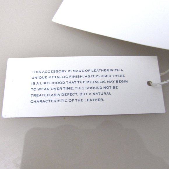 Tory Burch REVERSIBLE Silver Gold Skinny Belt Logo Buckle Metallic 48212 - Picture 6 of 6